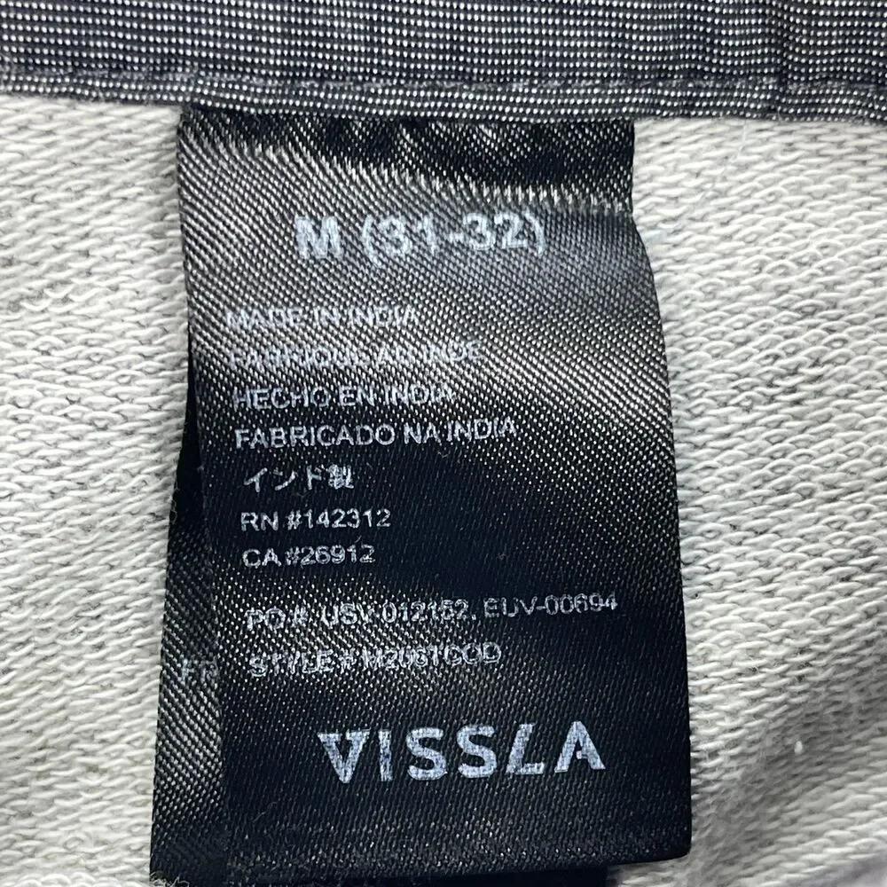 Vissla Mocha Sofa Surfer Board Shorts Mens Medium Gray Blue Striped Swimwear - Picture 6 of 11
